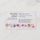 Carte De Visite Pâtes et chaleur - art à trait manuel et aquarelle (Dos)