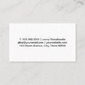 Carte De Visite Pâtes et légumes sur table (Dos)