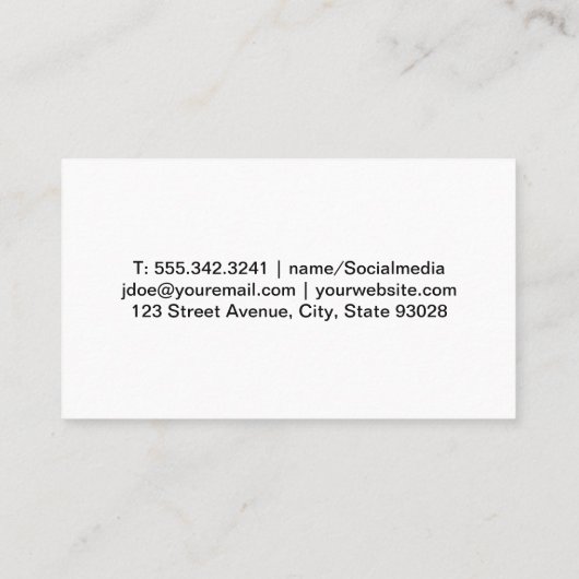 Carte De Visite Pâtes et légumes sur table (Dos)