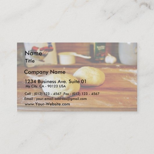 Carte De Visite Pâtes pour la pizza (Devant)