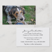 Carte De Visite Pathétique de chien petsitting (Devant / Derrière)