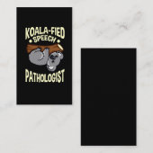 Carte De Visite Pathologiste de la parole Cute Koala Professeur de (Devant / Derrière)