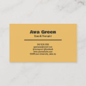 Carte De Visite Pathologiste de la parole SLP (Dos)