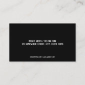 Carte De Visite Pathologiste du langage vocal (Dos)