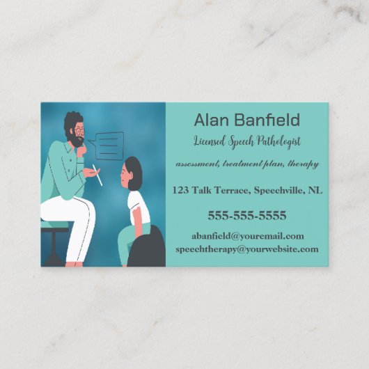 Carte De Visite Pathologiste orthophoniste modifiable (Devant)
