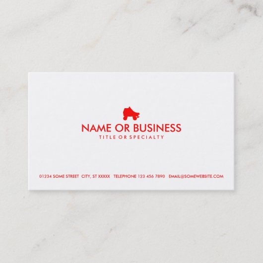 Carte De Visite patin simple (Devant)