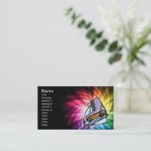 Carte De Visite Patinage sur glace coloré (Debout devant)