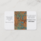 Carte De Visite Patine de cuivre et vignes grandes (Dos)