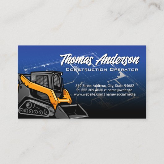 Carte De Visite Patiner | Construction | Plan directeur (Devant)