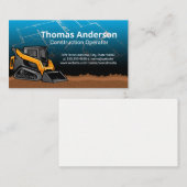 Carte De Visite Patiner | Imprimantes bleu construction (Devant / Derrière)