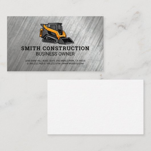 Carte De Visite Patiner | Véhicule de construction | Constructeur (Devant / Derrière)