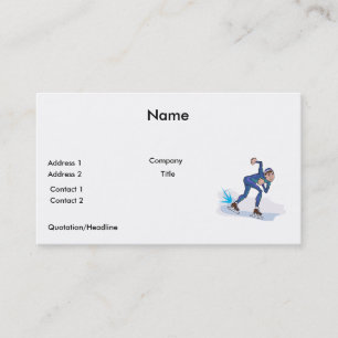 Carte De Visite patineur de vitesse graphique