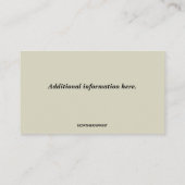 Carte De Visite Patio de porche de pont modifiable (Dos)