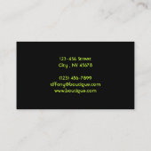 Carte De Visite pâtisserie à imprimer verte zèbre boulangerie Cupc (Dos)