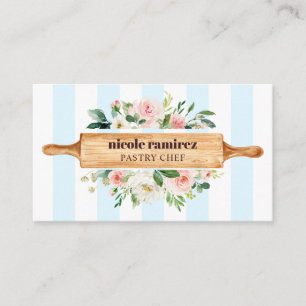 Carte De Visite Pâtisserie à rolling Pâtisserie à rayures de b