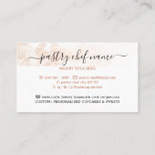 Carte De Visite Pâtisserie beige Cuisine Boulangerie Mix Crème (Dos)