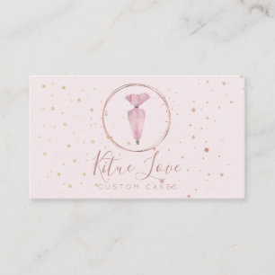 Carte De Visite Pâtisserie Boulangerie Gâteau Aquarelle