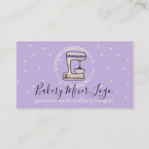 Carte De Visite Pâtisserie Boulangerie Patisserie mignon violet