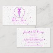 Carte De Visite Pâtisserie Boulangerie Pink Logo sur mesure Créate (Devant / Derrière)