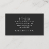 Carte De Visite Pâtisserie Chef Aquarelle Outils de cuisson Rose N (Dos)