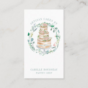 Carte De Visite Pâtisserie Chef boulanger Élégant gâteau