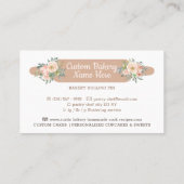 Carte De Visite Pâtisserie Chef boulangerie maison Recette (Dos)