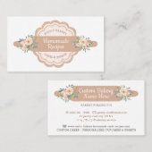 Carte De Visite Pâtisserie Chef boulangerie maison Recette (Devant / Derrière)