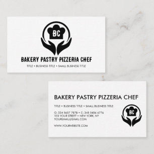 Carte De Visite Pâtisserie Chef boulangerie Pizzeria Cuisine Logo