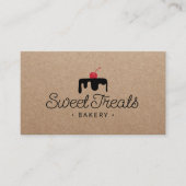 Carte De Visite Pâtisserie Chef Gâteau Sucré Logo Boulangerie Rust (Devant)