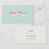 Carte De Visite Pâtisserie Chef Rolling Pin Cute Retro Bakers No 3 (Devant / Derrière)