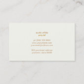 Carte De Visite Pâtisserie Chef Rolling Pin Cute Retro Bakers No 3 (Dos)