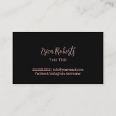 Carte De Visite Pâtisserie Cupcake Boulangerie Rose moderne glace  (Dos)