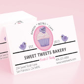 Carte De Visite Pâtisserie Cupcake Rose