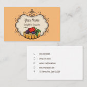 Carte De Visite Pâtisserie de boulanger sur mesure pêche (Devant / Derrière)