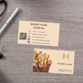 Carte De Visite Pâtisserie de boulangerie pêche code QR logo