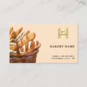 Carte De Visite Pâtisserie de boulangerie pêche code QR logo (Devant)