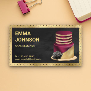 Carte De Visite Pâtisserie de Chef de Boulangerie de Gâteau de Bou