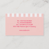 carte de visite pâtisserie de cupcakes doux rose (Dos)