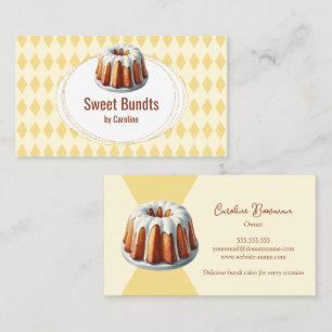 Carte De Visite Pâtisserie de gâteaux Bundt