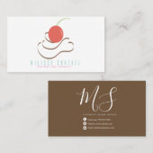 Carte De Visite Pâtisserie de glaçure Décorateur de chocolat Cupca (Devant / Derrière)