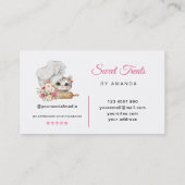 Carte De Visite Pâtisserie Douceur Chef Kitten (Dos)