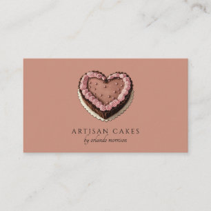 Carte De Visite Patisserie Élégante Cake Brown