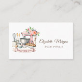 Carte De Visite Pâtisserie florale Mélange rétro (Devant)