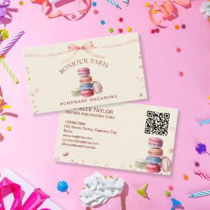 Carte De Visite Pâtisserie Macaron Boulangerie Pâtisserie Dessert
