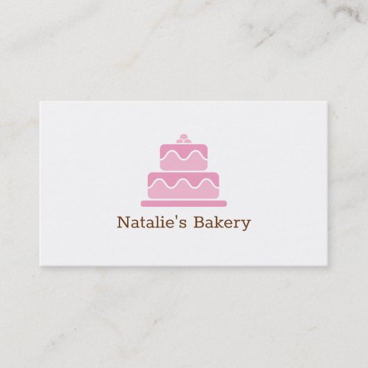 Carte De Visite Pâtisserie moderne Pink Tier (Devant)