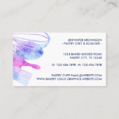 Carte De Visite Pâtisserie Parties scintillant rose pourpre Cuisin (Dos)