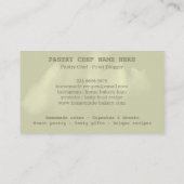 Carte De Visite pâtisserie pâtisserie chef design rustique mignon (Dos)