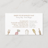 Carte De Visite pâtisserie pâtisserie pâtisserie pâtisserie café c (Dos)