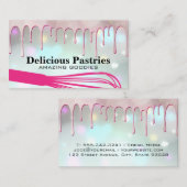 Carte De Visite Pâtisserie rose | Whisk | Baker (Devant / Derrière)