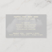 Carte De Visite Pâtisserie Rustique Bakery Chef en bois aquarelle (Dos)